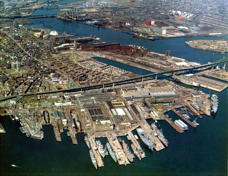 1971 Navy Yard Showing the Close Proximity of Charlestown Housing